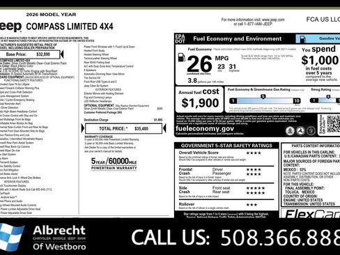 New 2026 Jeep Compass Limited image 24