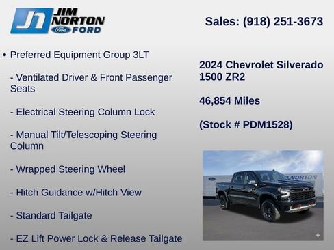 Used 2024 Chevrolet Silverado 1500 ZR2 w/ Technology Package AWD/4WD image 38