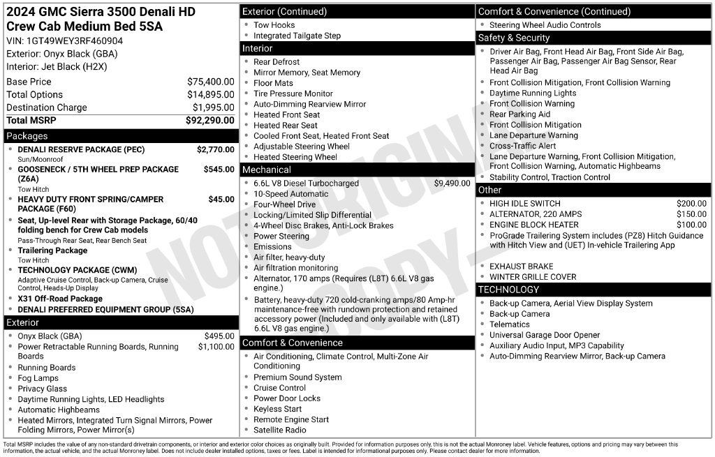 Certified 2024 GMC Sierra 3500 Denali w/ Denali Reserve Package AWD/4WD image 36