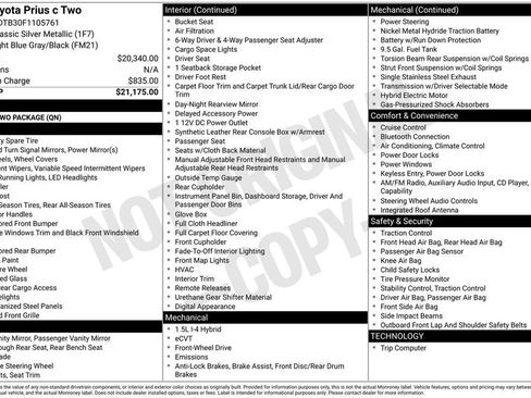 Used 2015 Toyota Prius C Two image 37