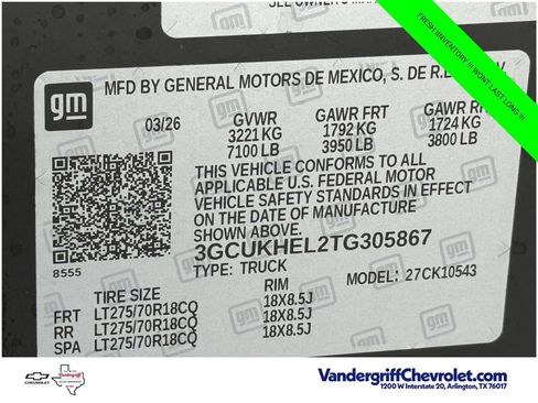 New 2026 Chevrolet Silverado 1500 ZR2 AWD/4WD image 21