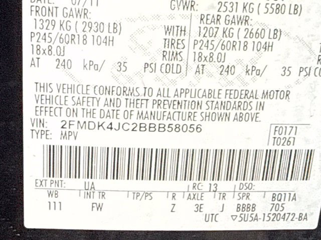 Used 2011 Ford Edge SEL w/ 201A Rapid Spec Order Code AWD/4WD image 15