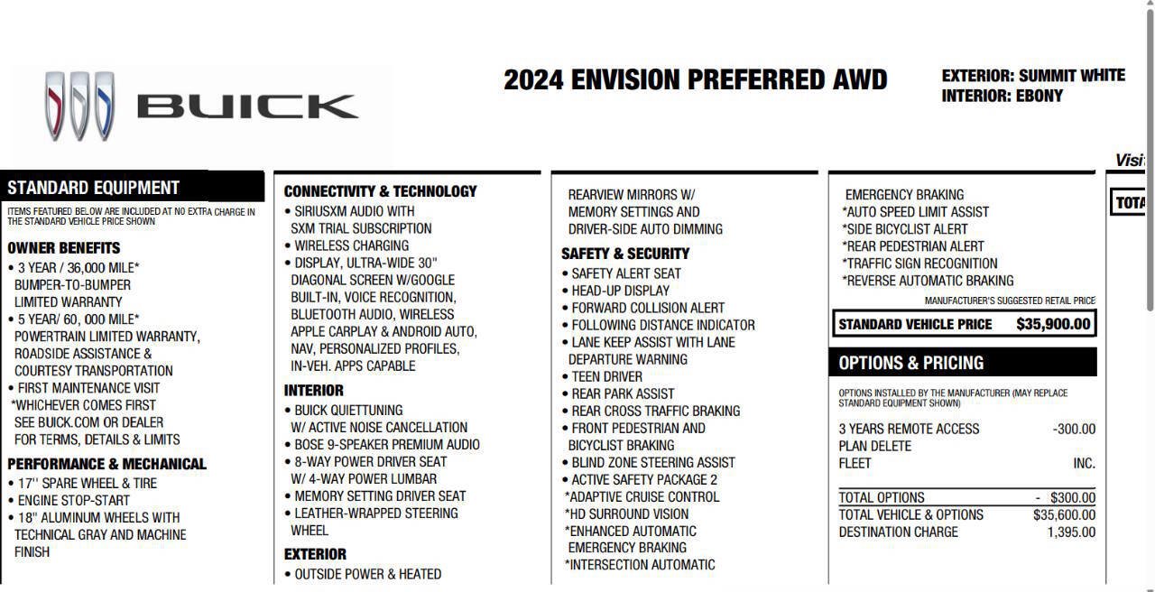 Used 2024 Buick Envision Preferred AWD/4WD image 59