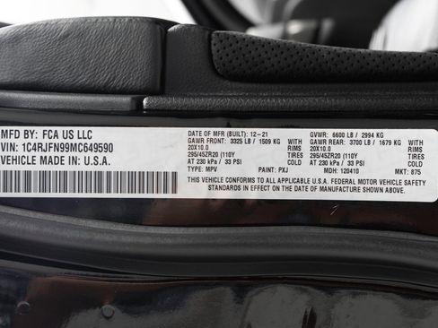 Used 2021 Jeep Grand Cherokee Trackhawk w/ Trailer Tow Group IV AWD/4WD image 20