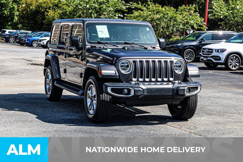 Used 2021 Jeep Wrangler Unlimited Sahara w/ Uconnect 4C Nav & Sound Group AWD/4WD image 4