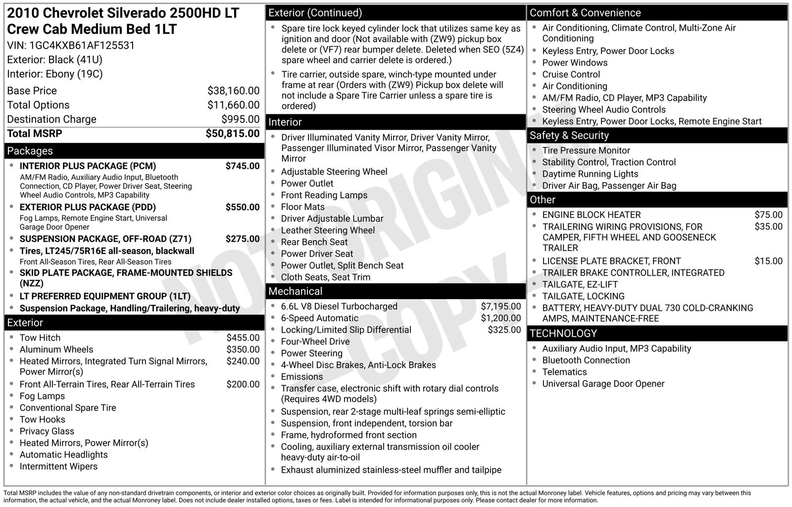 Used 2010 Chevrolet Silverado 2500 LT w/ Interior Plus Package AWD/4WD image 33