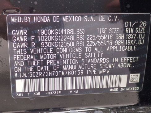 New 2026 Honda HR-V EX-L image 17