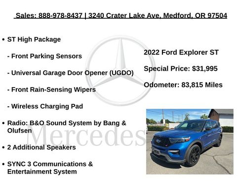 Used 2022 Ford Explorer ST w/ Equipment Group 401A AWD/4WD image 30