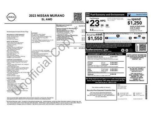 Used 2023 Nissan Murano SL w/ SL Moonroof Package AWD/4WD image 4