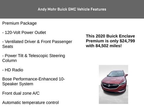 Used 2020 Buick Enclave Premium w/ LPO, Floor Liner Package AWD/4WD image 12