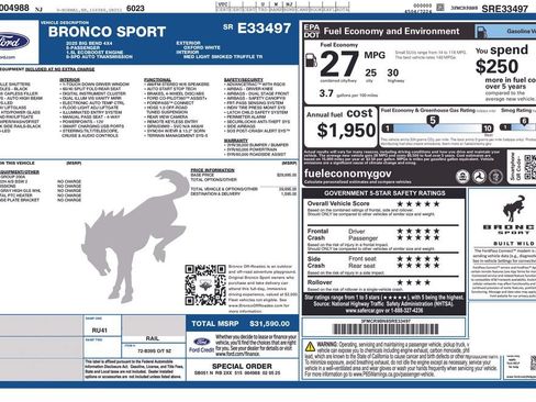 Used 2025 Ford Bronco Sport Big Bend AWD/4WD image 2