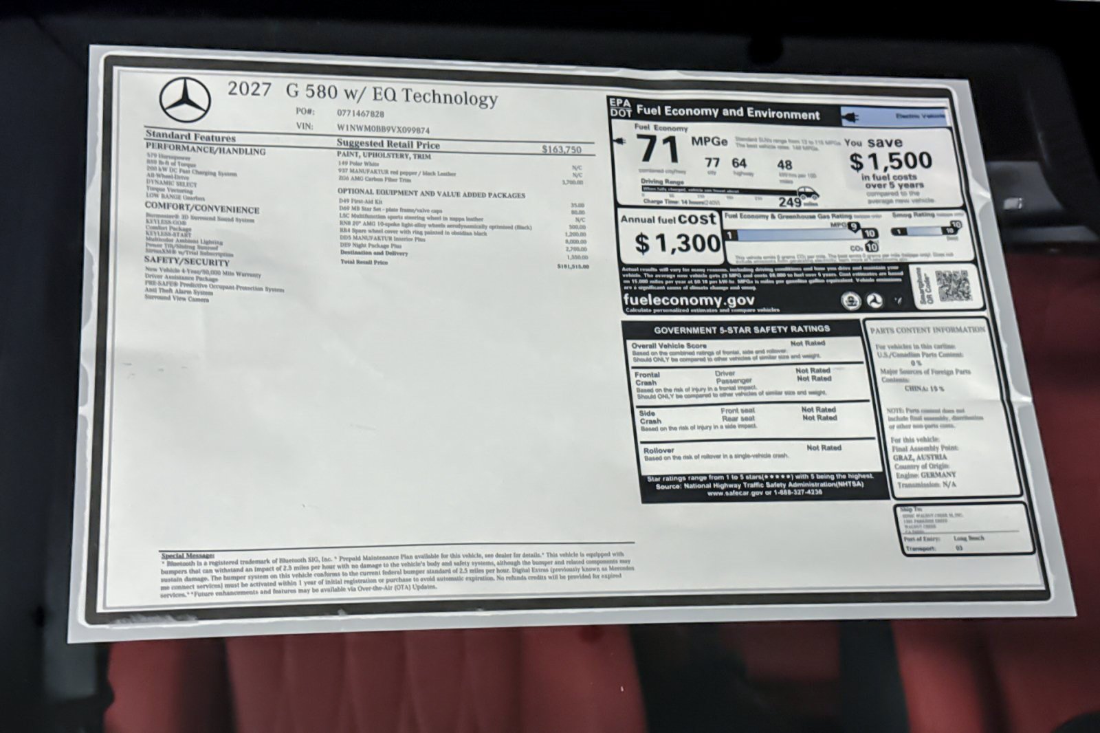 New 2027 Mercedes-Benz G 580 e image 30