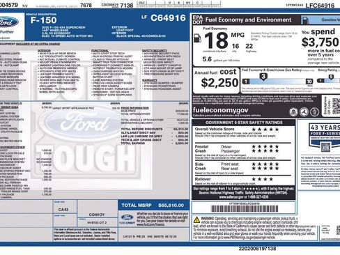 Used 2020 Ford F150 Lariat w/ Equipment Group 502A Luxury AWD/4WD image 3