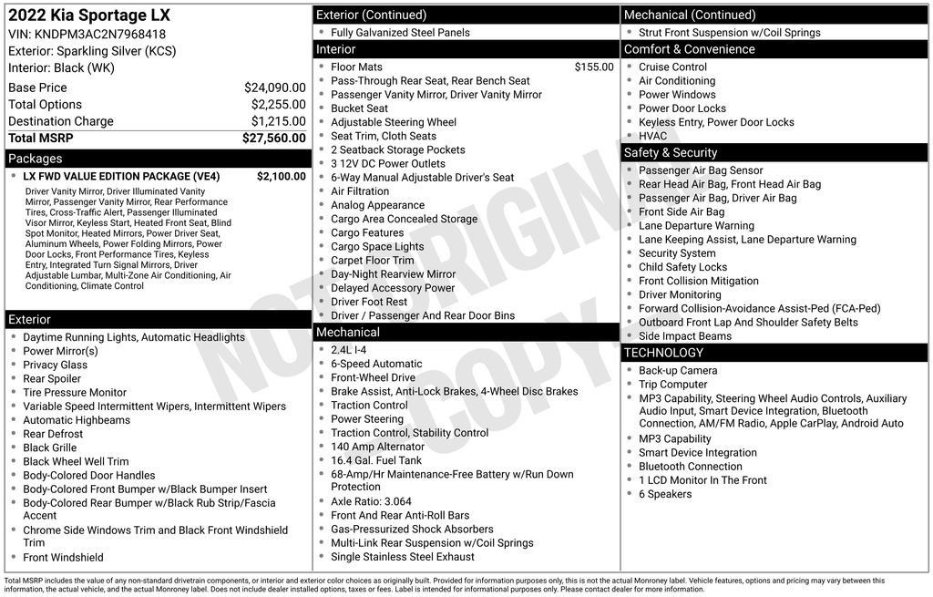 Used 2022 Kia Sportage LX w/ LX FWD Value Edition Package image 4