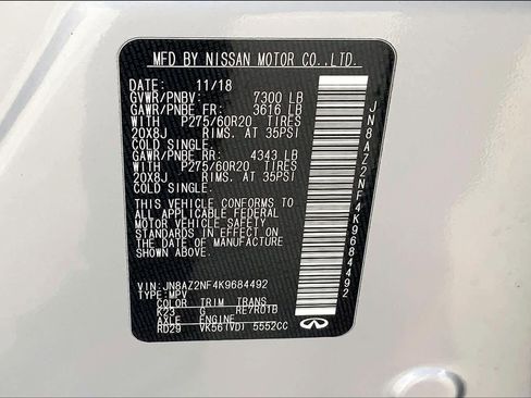 Used 2019 INFINITI QX80 Luxe w/ Proassist Package image 37