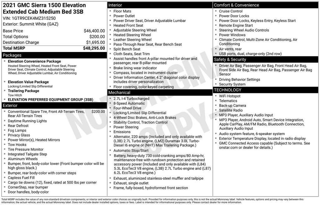Used 2021 GMC Sierra 1500 Elevation AWD/4WD image 2