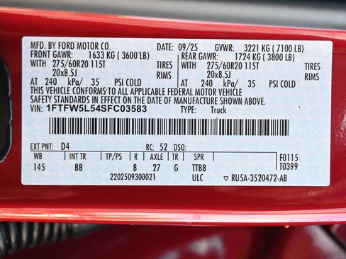 New 2025 Ford F150 Lariat w/ Equipment Group 502A High image 14