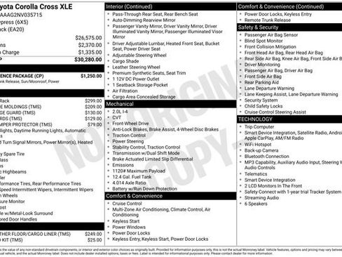 Used 2022 Toyota Corolla Cross XLE w/ Convenience Package FWD image 16