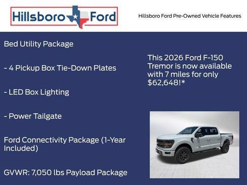 Used 2026 Ford F150 Tremor w/ Bed Utility Package AWD/4WD image 9