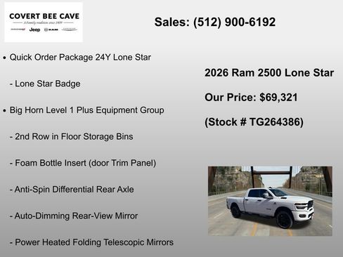 New 2026 RAM 2500 Lone Star AWD/4WD image 6