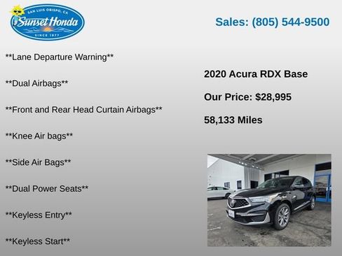 Used 2020 Acura RDX w/ Technology Package AWD/4WD image 6