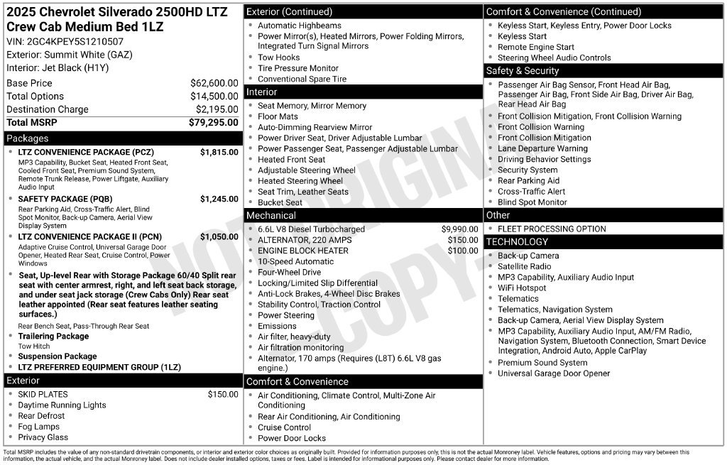 Certified 2025 Chevrolet Silverado 2500 LTZ w/ LTZ Convenience Package AWD/4WD image 7