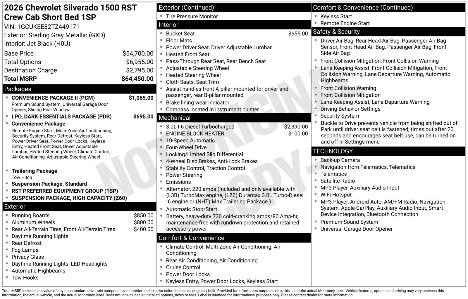 New 2026 Chevrolet Silverado 1500 RST w/ Convenience Package II AWD/4WD image 10