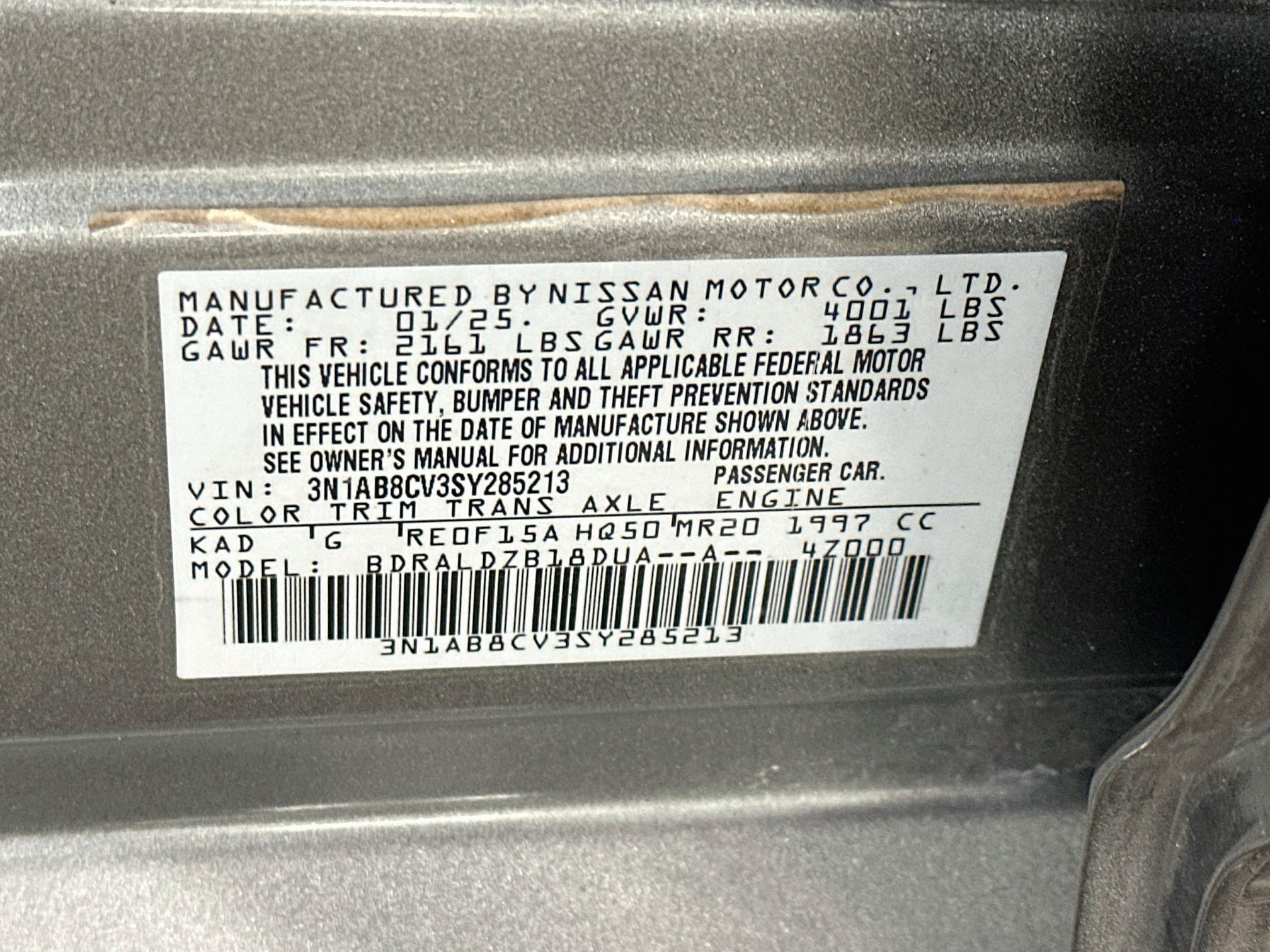 Used 2025 Nissan Sentra SV FWD image 12
