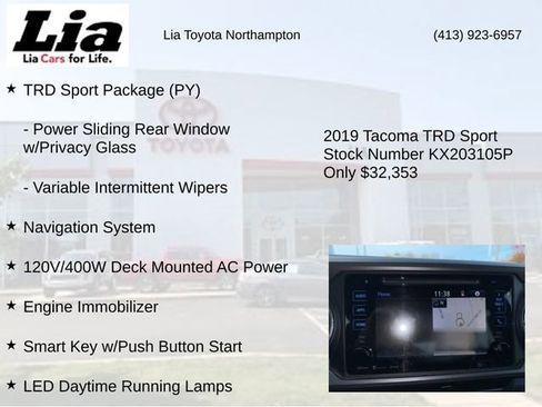 Certified 2019 Toyota Tacoma TRD Sport image 14