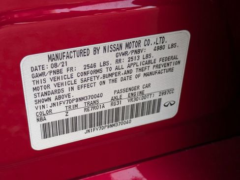 Used 2022 INFINITI Q50 Red Sport 400 w/ Cargo Package image 32