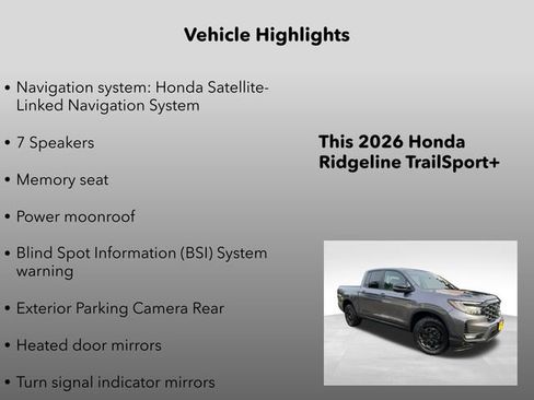 New 2026 Honda Ridgeline TrailSport+ image 5