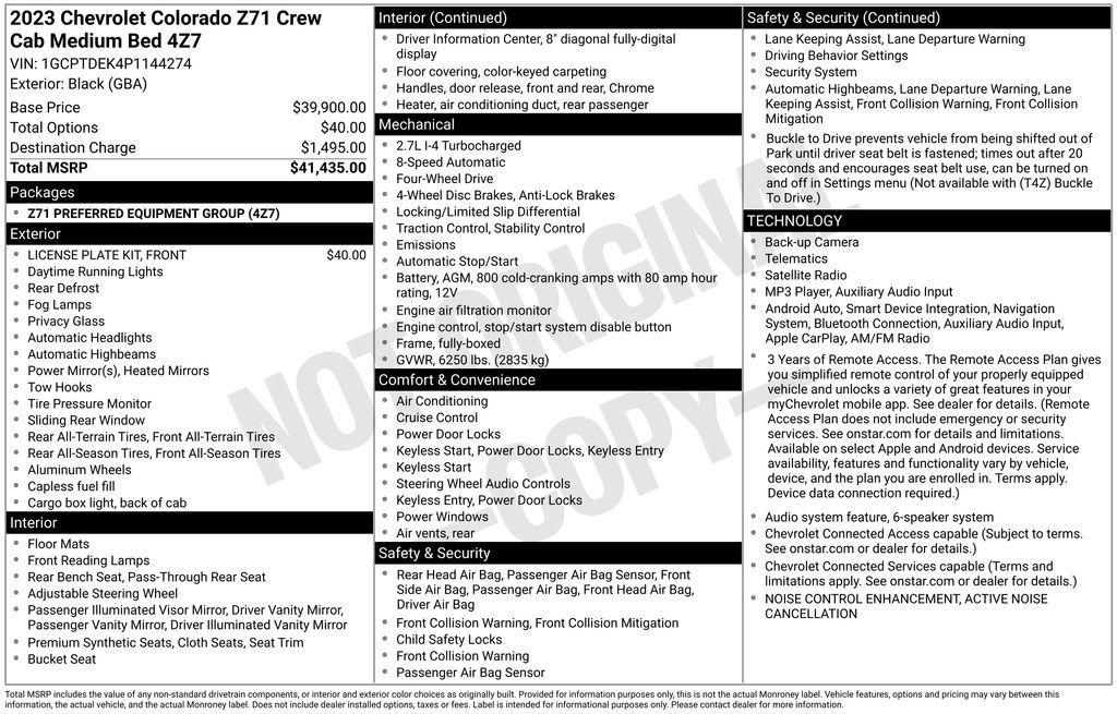 Used 2023 Chevrolet Colorado Z71 AWD/4WD image 32