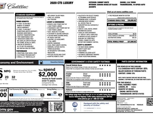 Used 2020 Cadillac CT5 Luxury RWD image 3