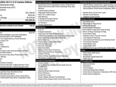 Used 2023 MAZDA CX-5 Carbon Edition AWD/4WD image 22