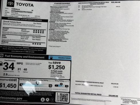 New 2026 Toyota Corolla SE image 24