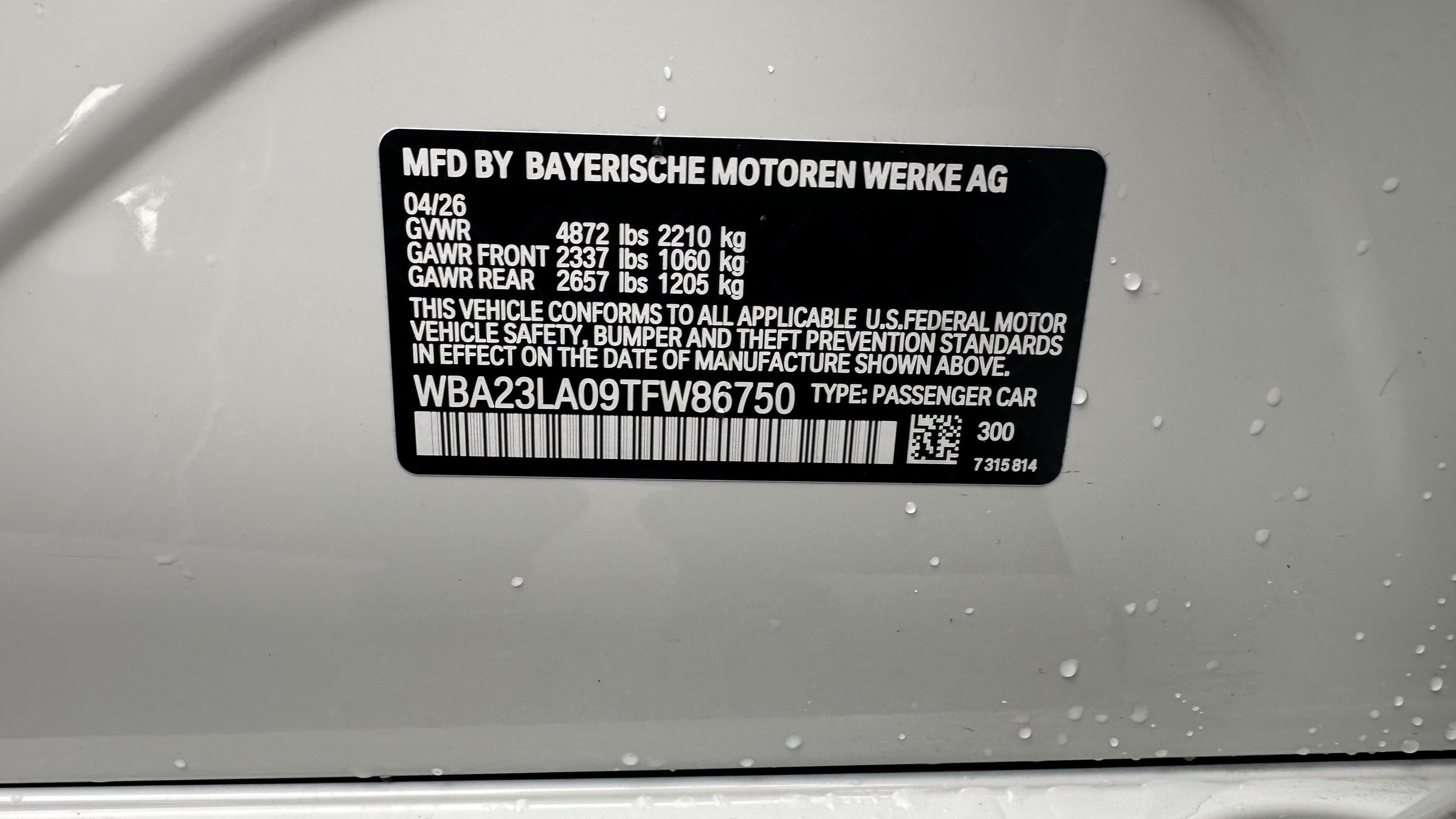 Certified 2026 BMW 330i xDrive Sedan w/ M Sport Package AWD/4WD image 34