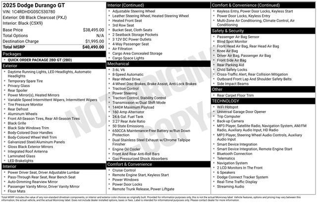 Used 2025 Dodge Durango GT RWD image 32
