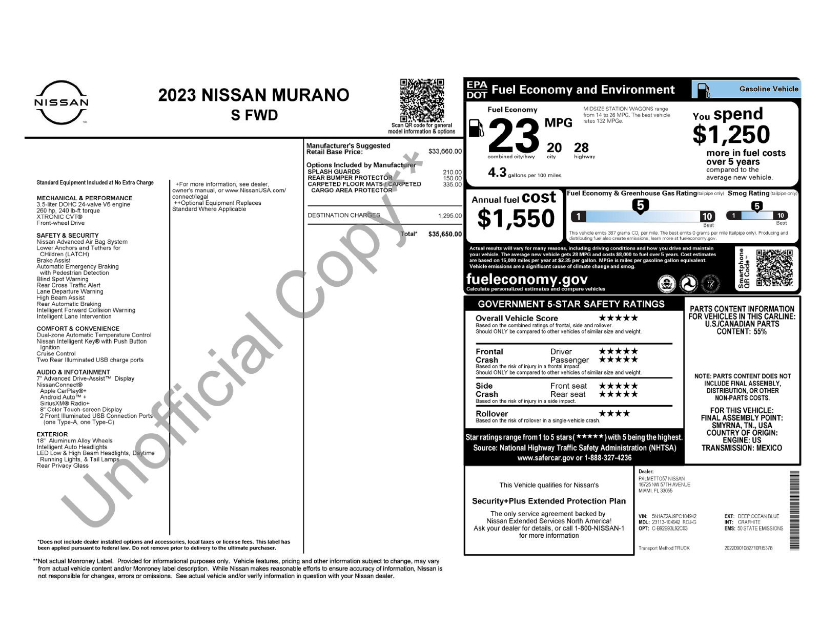 Used 2023 Nissan Murano S FWD image 9