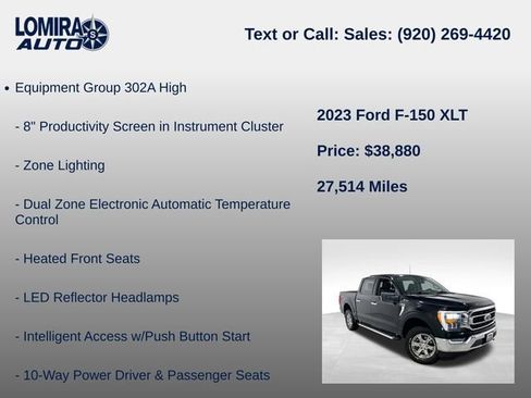 Used 2023 Ford F150 XLT w/ Equipment Group 302A High AWD/4WD image 14