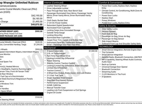 Used 2020 Jeep Wrangler Unlimited Rubicon w/ Cold Weather Group AWD/4WD image 3