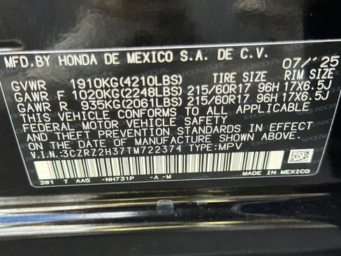 Certified 2026 Honda HR-V LX image 28