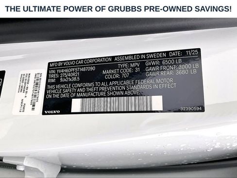 New 2026 Volvo XC90 T8 Ultra w/ Protection Package Premier AWD/4WD image 33