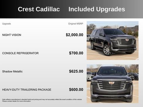 Used 2021 Cadillac Escalade ESV Premium Luxury Platinum w/ Heavy-Duty Trailer Package image 5