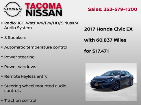 Used 2017 Honda Civic EX image 6