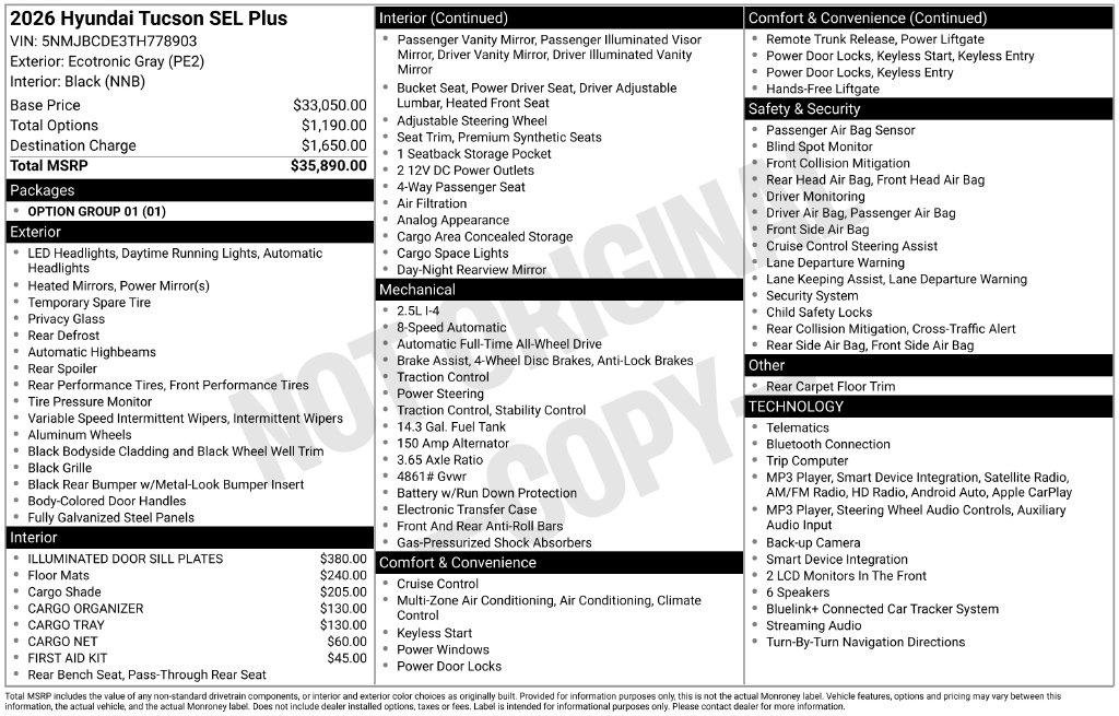 New 2026 Hyundai Tucson SEL Plus AWD/4WD image 23