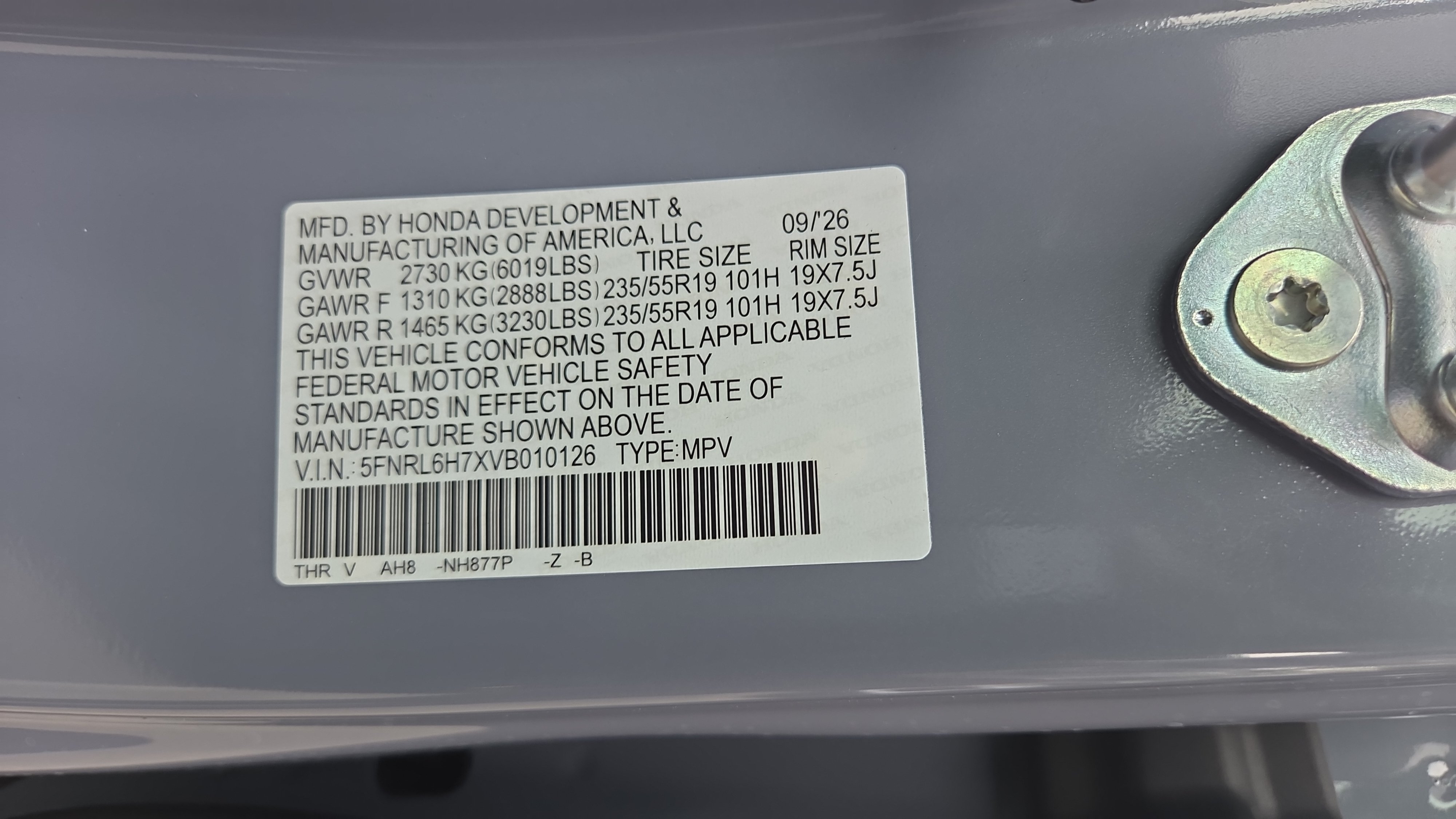 New 2027 Honda Odyssey Sport-L image 21
