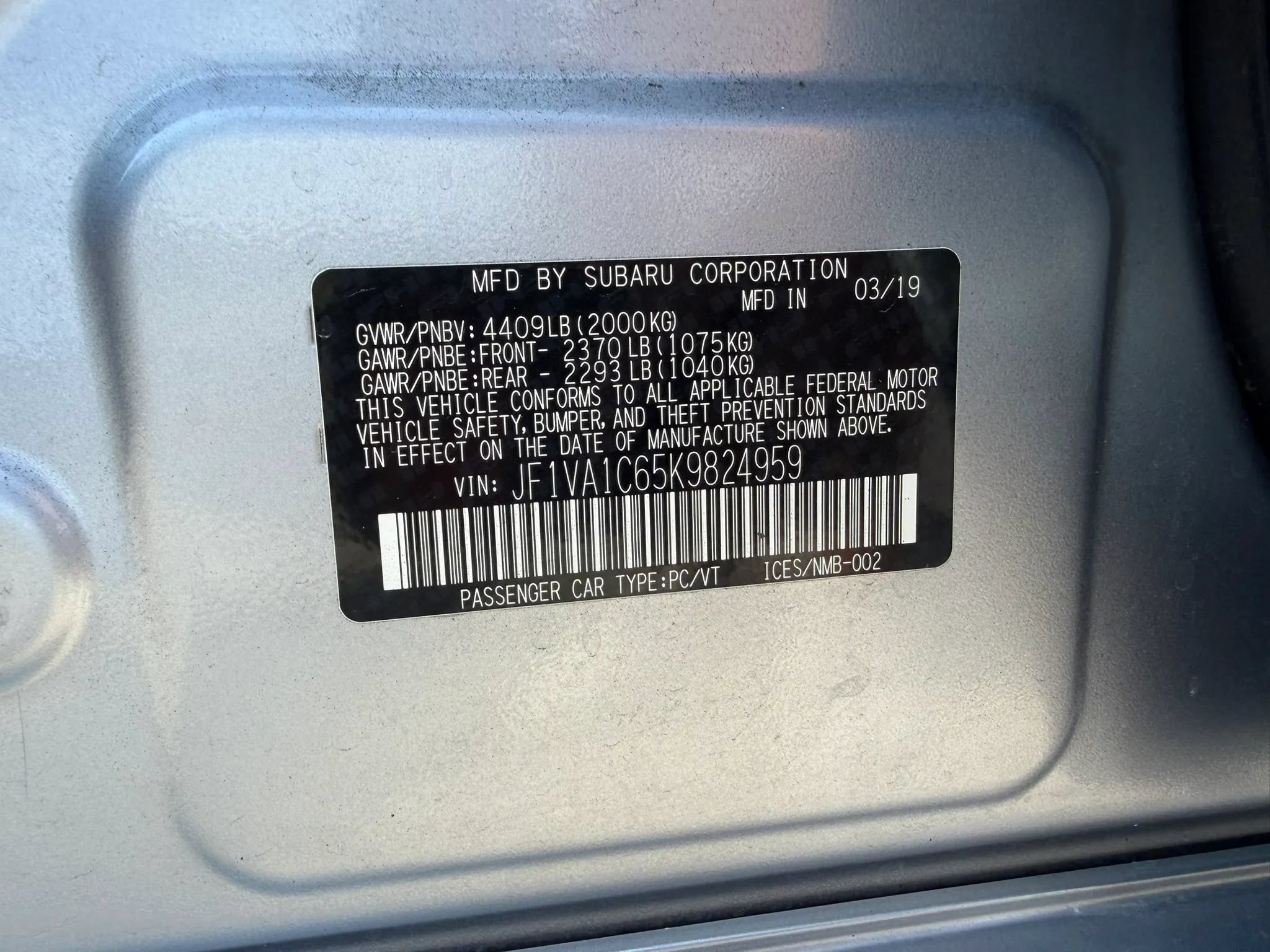 Used 2019 Subaru WRX Premium AWD/4WD image 27