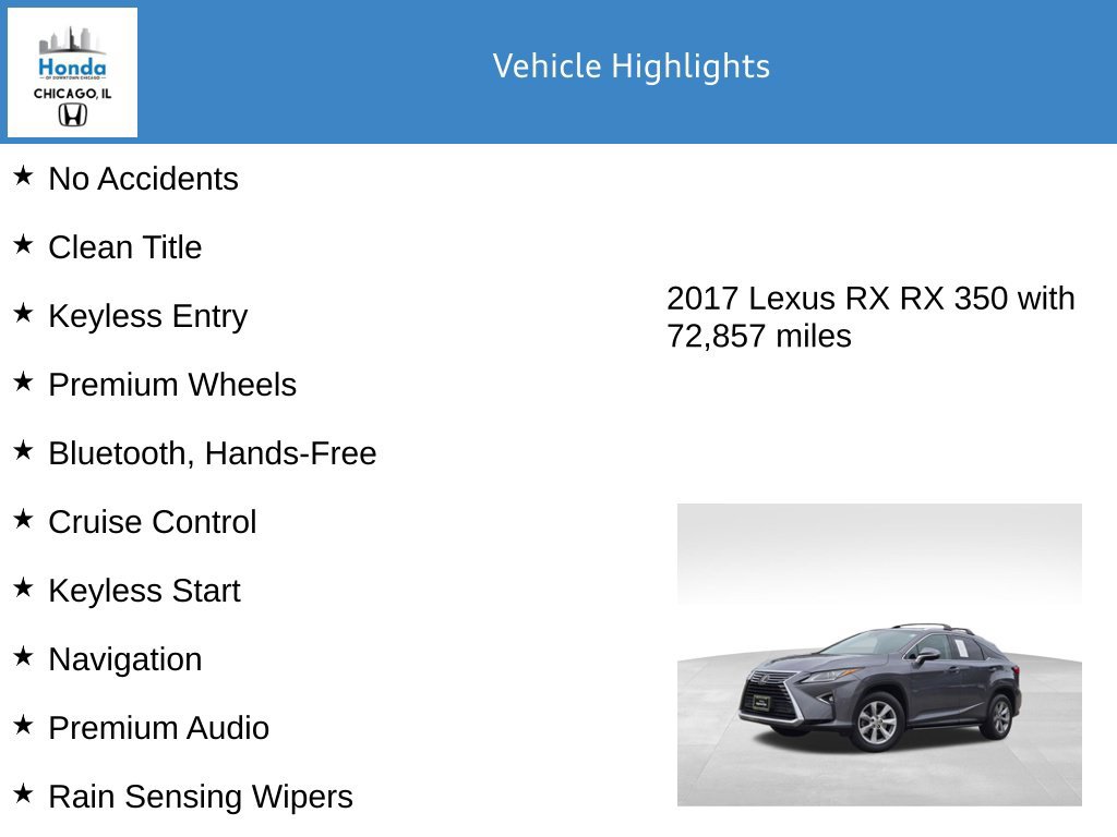 Used 2017 Lexus RX 350 AWD w/ Premium Package image 8