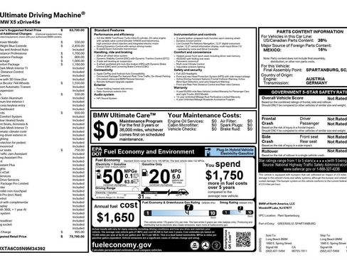 Used 2022 BMW X5 xDrive45e image 7