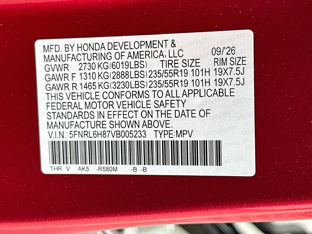 New 2027 Honda Odyssey Touring image 35